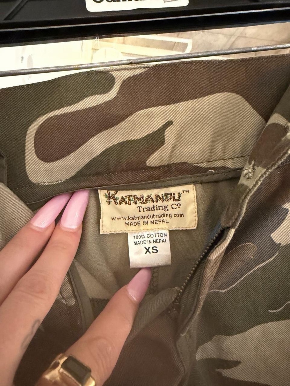 Women’s Camo mini Shorts in Olive Green - Picture 7 of 8